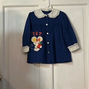 Vintage blue with white lace